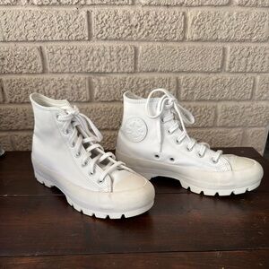 Converse Chuck Taylor All Star Lugged Heel Leather White High-Tops